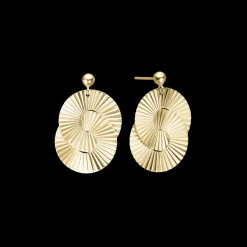 Aagaard - Guld belagte sunshine øreringe - 1670-s-g40