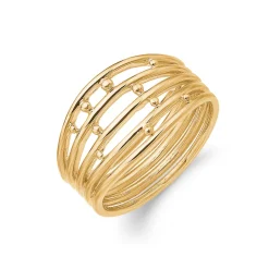 Aagaard - Guld ring med kugle detaljer - 08612529