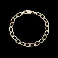 Aagaard - Guldbelagt sølv armbånd med ovale led - 1601-s-g24