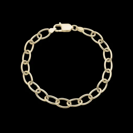 Aagaard - Guldbelagt sølv armbånd med ovale led - 1601-s-g24