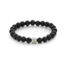 Alexander Lynggaard - Armbånd med sort lava sten, 8mm - c00240