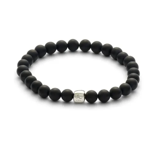 Alexander Lynggaard - Armbånd med sort onyx, 8mm - c00060