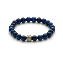 Alexander Lynggaard - Armbånd med blå tiger øje, 8mm - c00790