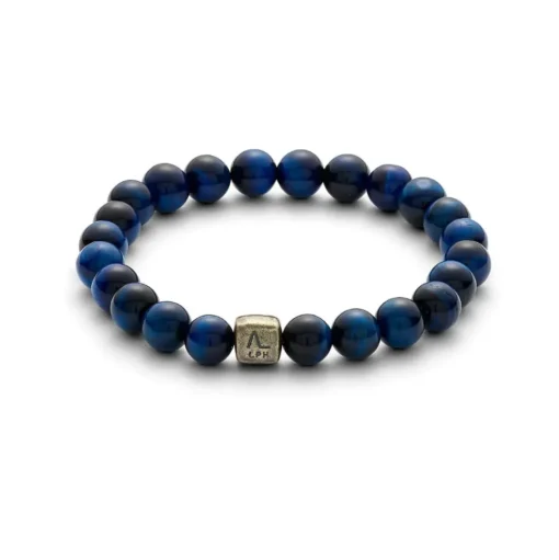 Alexander Lynggaard - Armbånd med blå tiger øje, 8mm - c00790