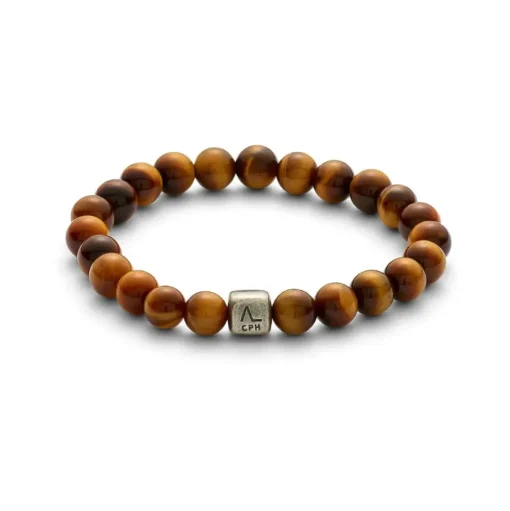 Alexander Lynggaard - Armbånd med tiger øje sten, 8mm - c00220