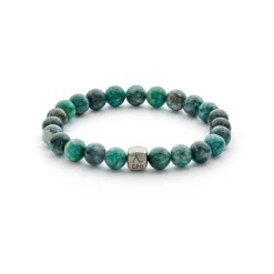 Alexander Lynggaard - Armbånd med dioptase sten, 8mm - c01040