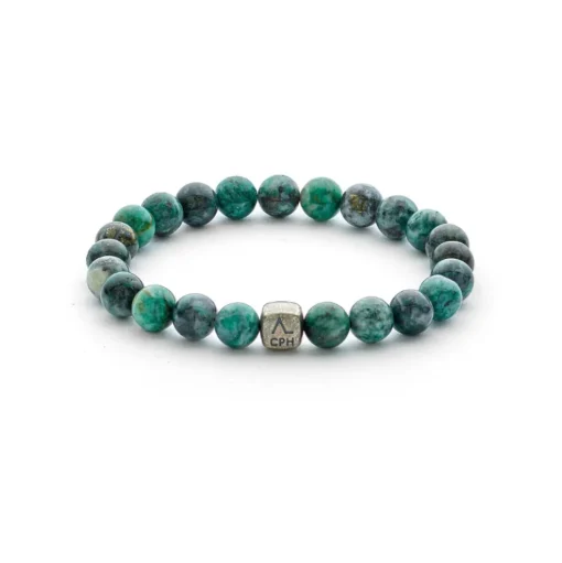 Alexander Lynggaard - Armbånd med dioptase sten, 8mm - c01040