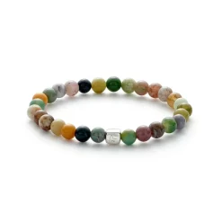 Alexander Lynggaard - Armbånd med Indian agater, 6mm - c00910