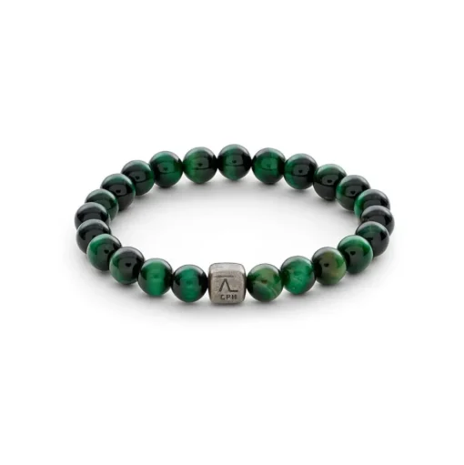 Alexander Lynggaard - Armbånd med grøn tigerøje, 8mm - c00360