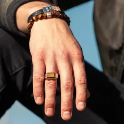 Alexander Lynggaard - Armbånd med tiger øje sten, 8mm - c00220