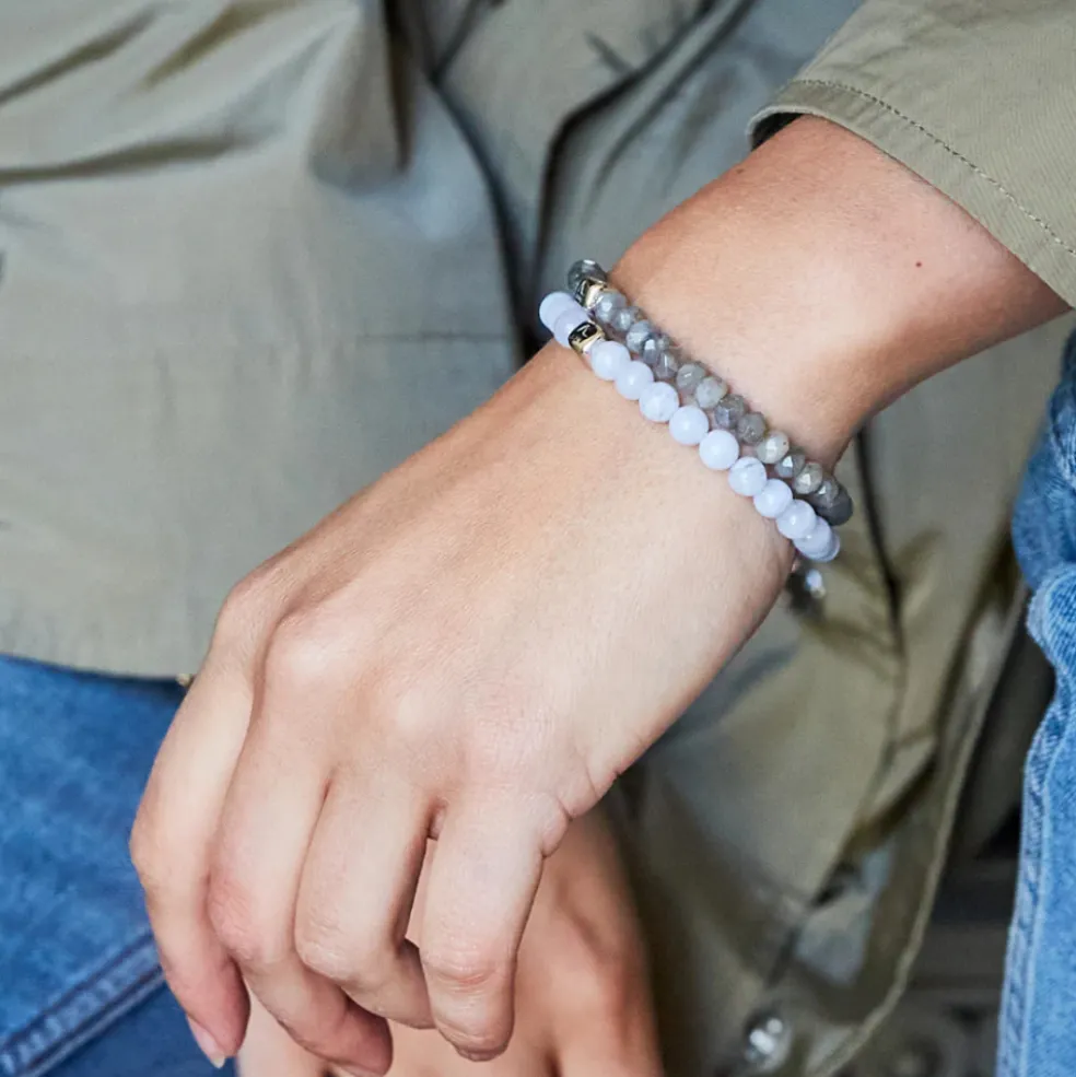 Alexander Lynggaard - Armbånd med Labradorit sten, 6mm - c00140