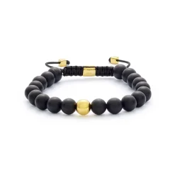 Alexander Lynggaard - Knyttet armbånd med onyx, 8mm - B00083