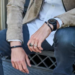 Alexander Lynggaard - Signet ring i sølv med Obsidian - h10080