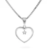 Arne Nordlie - 14kt hvidguld hjerte med diamant - 52686