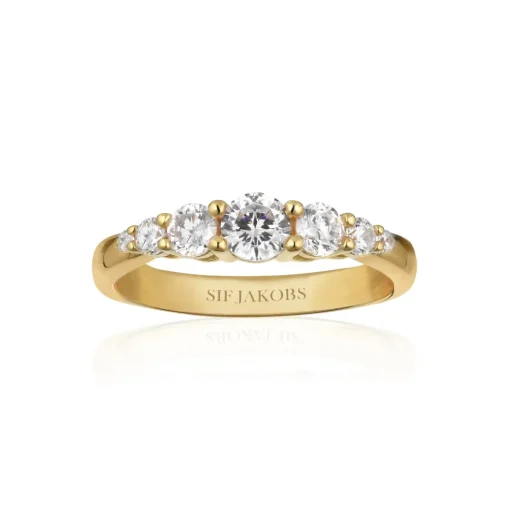Belluno ring i forgyldt fra Sif Jakobs-r42126-cz-sg