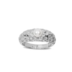 Blossom - Sey Pearl ring i sølv med ferskvands perle - 21631667-31