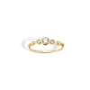 Blossom Copenhagen - 9 karat guld ring med hjerter og sten - 09621392