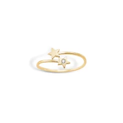 Blossom Copenhagen - 9 karat guld ring med stjerner - 09621393