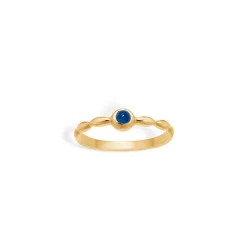 Blossom Copenhagen - 8 kt guld ring med blå safir - 09631610-72