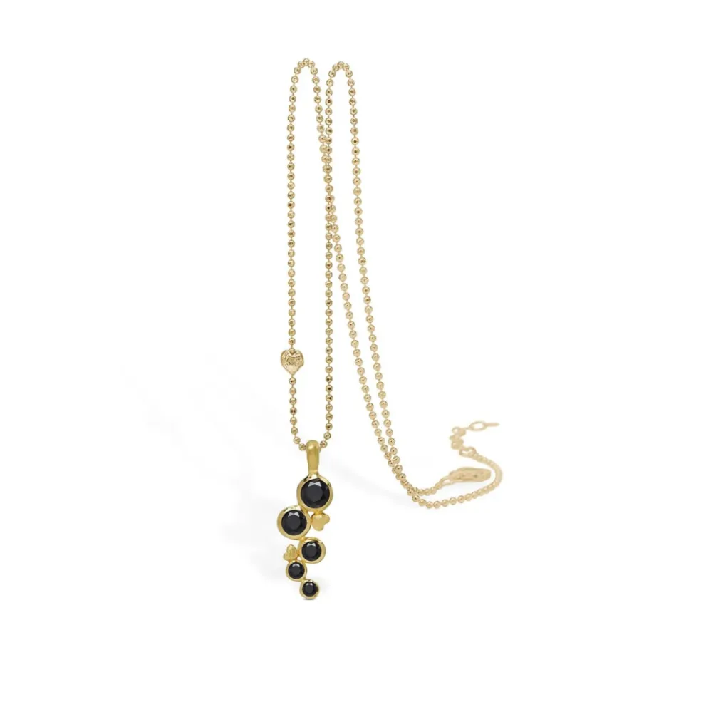 Blossom Copenhagen - Radiance Midnight forgyldt halskæde - 23321636-45