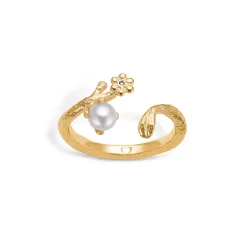 23632092 Blossom forgyldt ring med perle