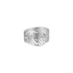 Blossom ring i sølv med mønster-21619015