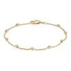 BNH - 8 karat guld rund anker Armbånd / Ankelkæde med kugler
