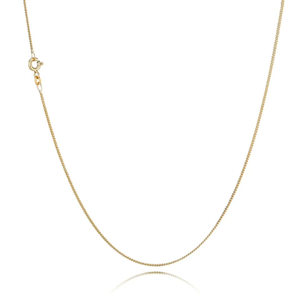 BNH - Panser facet guld / hvidguld halskæde med fjederingslås