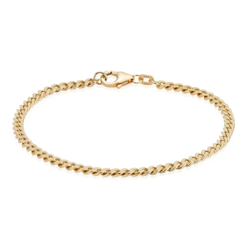 BNH - Panser facet guld armbånd med karabin lås