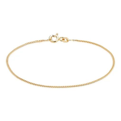 BNH - Panser facet guld armbånd med fjederringslås lås