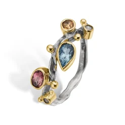 By Birdie - Grace Single ring med ægte sten - 50110380b