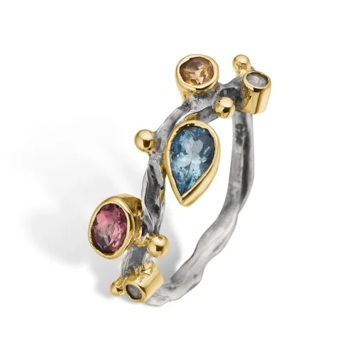 By Birdie - Grace Single ring med ægte sten - 50110380b