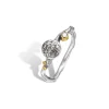 By birdie - Grace sølv ring med diamanter i pavé - 50110383