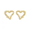 By Birdie - Zenith 14kt guld øreringe som hjerte - 50811542