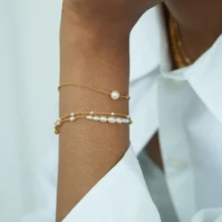 byBiehl - Aura Flow armbånd i forgyldt sølv - 2-3902wp-gp