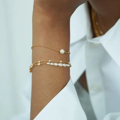 byBiehl - Aura Flow armbånd i forgyldt sølv - 2-3902wp-gp