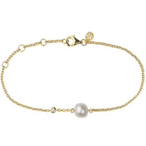 byBiehl - Coco armbånd i forgyldt med perle - 2-3301wp-gp