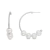byBiehl - Emily hoops i sølv med perler, large - 4-4701wp-r