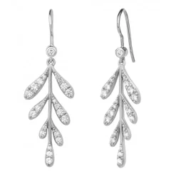 byBiehl - Forest Sparkle øreringe i sølv, L - 4-2303a-r
