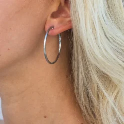 byBiehl - Grace hoops i sølv, 35mm - 4-5004-r