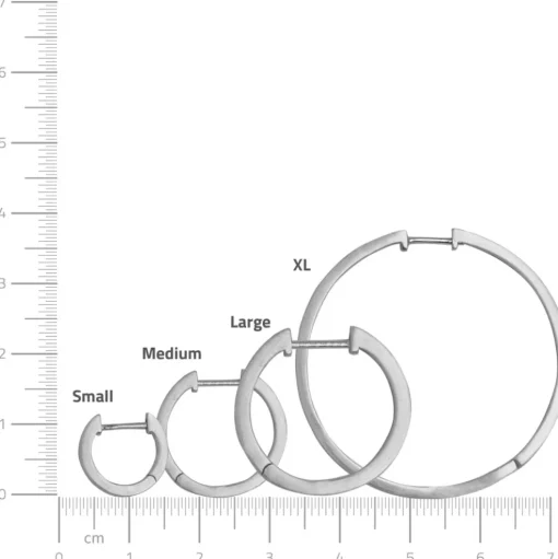 byBiehl - Grace hoops i sølv, 25mm - 4-5003-r