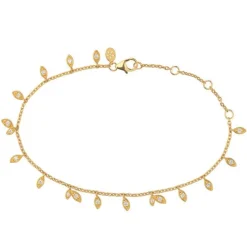 byBiehl - Jungle vine sparkle armbånd i guldbelagt sølv - 2-3106a-gp