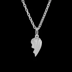byBiehl - Just love halvt hjerte vedhæng, sølv - 7-4502a-(r)(l)-r