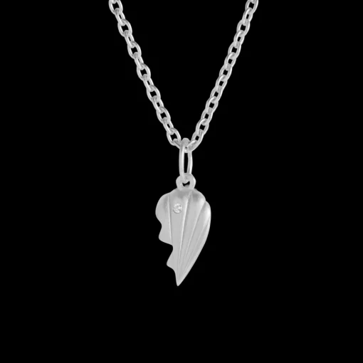byBiehl - Just love halvt hjerte vedhæng, sølv - 7-4502a-(r)(l)-r