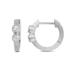 byBiehl - Lucy Hoops i sølv med sten - 4-039a-r