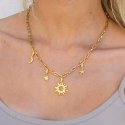 byBiehl - Moon charm, forgyldt måne vedhæng - 7-5202-gp