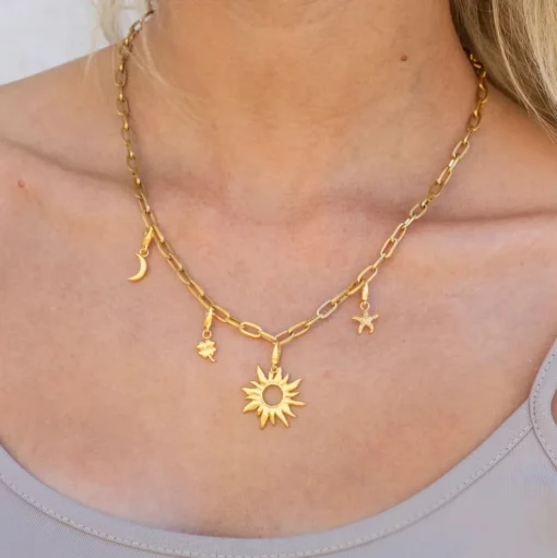 byBiehl - Moon charm, forgyldt måne vedhæng - 7-5202-gp