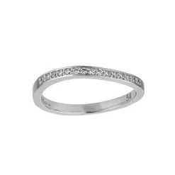 byBiehl - Ocean flow band sparkle ring i sølv - 5-4203A-R