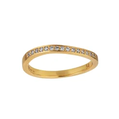 byBiehl - Ocean flow band sparkle ring i forgyldt sølv - 5-4203A-GP