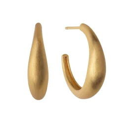 byBiehl - Ocean flow hoops i guldbelagt sølv, medium - 4-4202-gp